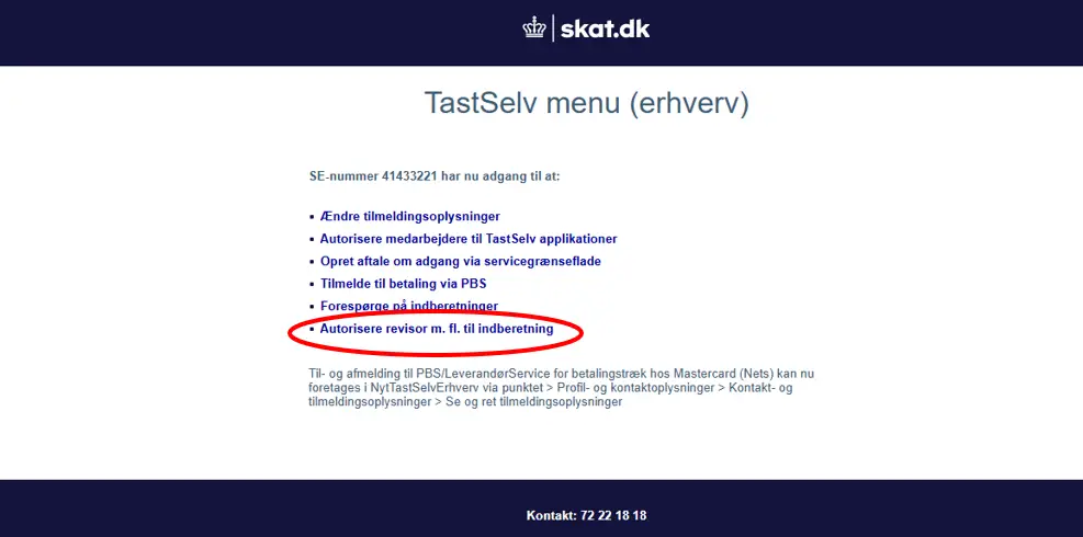 Bogholder adgang til indberetning i skat